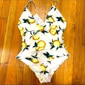 Dippin Daisy’s lemon print one piece swimsuit